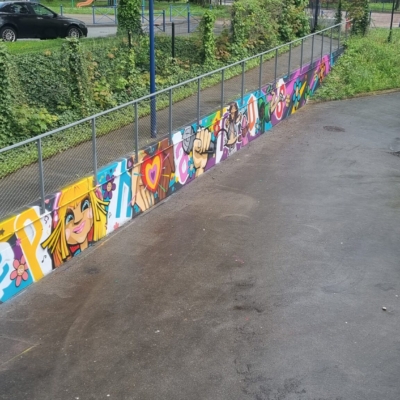 Graffiti – Details cour Pharos – Adrien, Jerome D Via l&rsquo;association COPIRATE