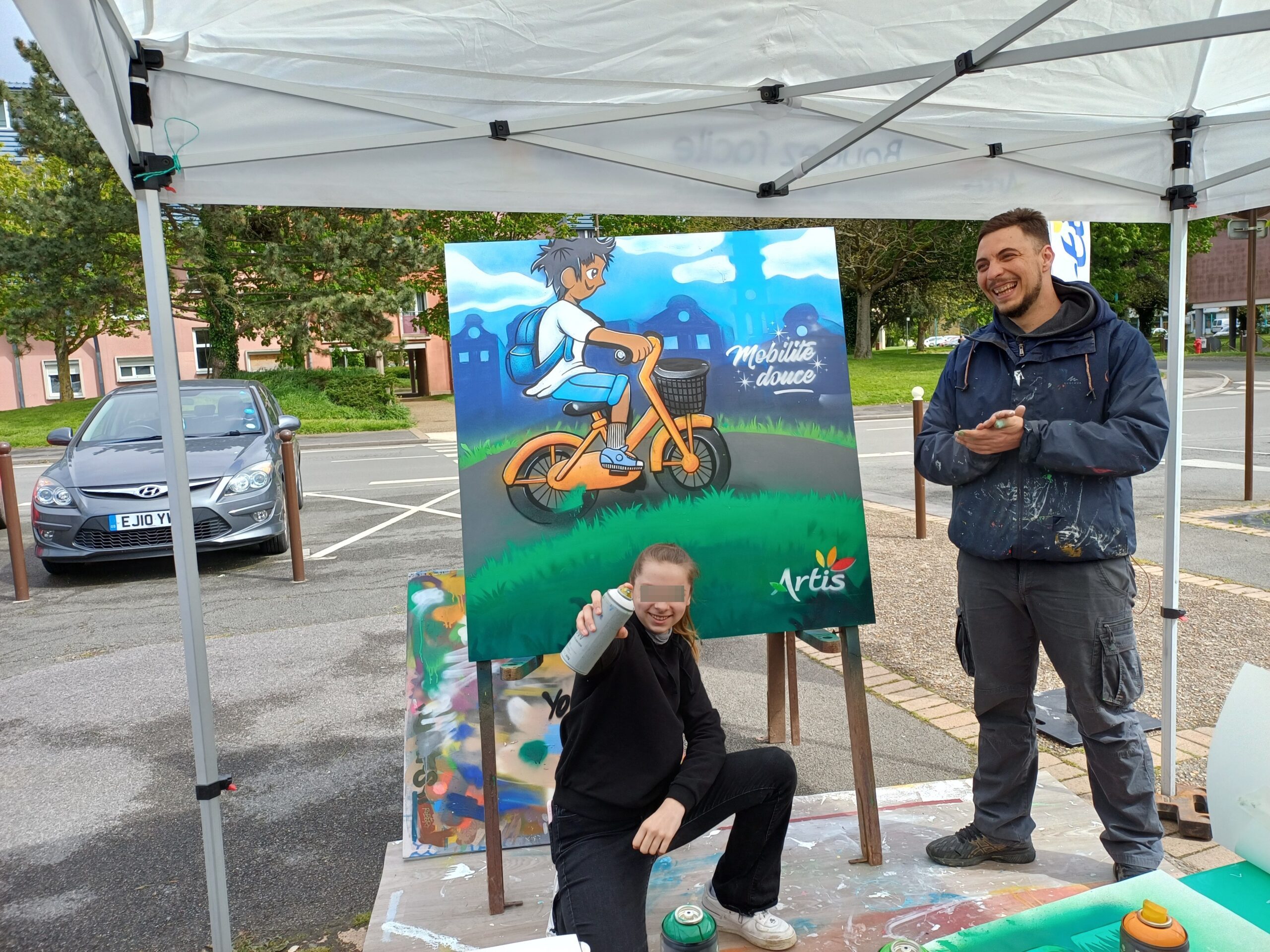 Animation graffiti extérieure – projet jeunesse 2024