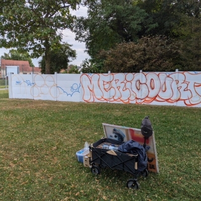 Fresque Participative "M&eacute;ricourt, c'est quoi c'truc la ?" - avec le centre de vacances d'Aout 2024 - Adrien