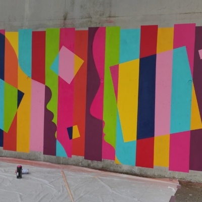 &OElig;uvre participative sur "la gare" &agrave; M&eacute;ricourt - Jerome D.