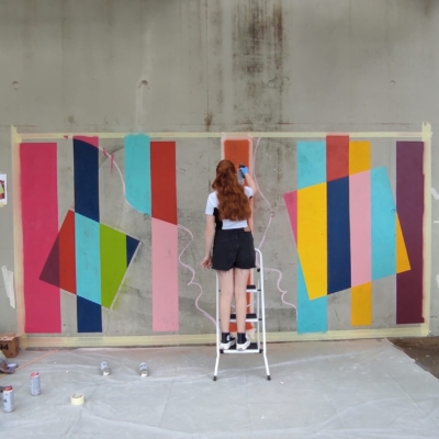 &OElig;uvre participative sur "la gare" &agrave; M&eacute;ricourt - Jerome D.